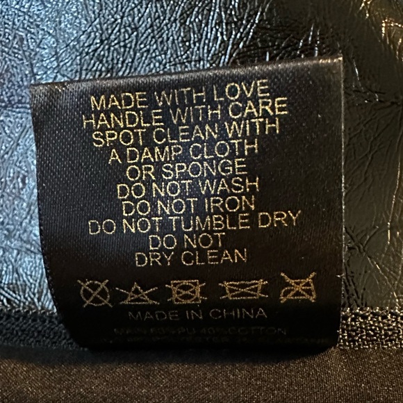 De La Vali Bandana Corset Top Black Patent Faux Leather Size 6 US (10 UK) - Picture 9 of 15